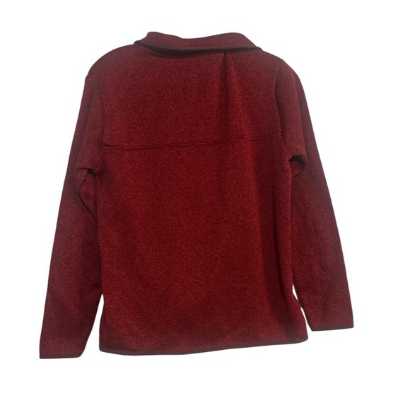Eddie Bauer Burgundy Red Fleece Henley Long Sleeve Sweatshirt Women's Medium(926 - Picture 2 of 6